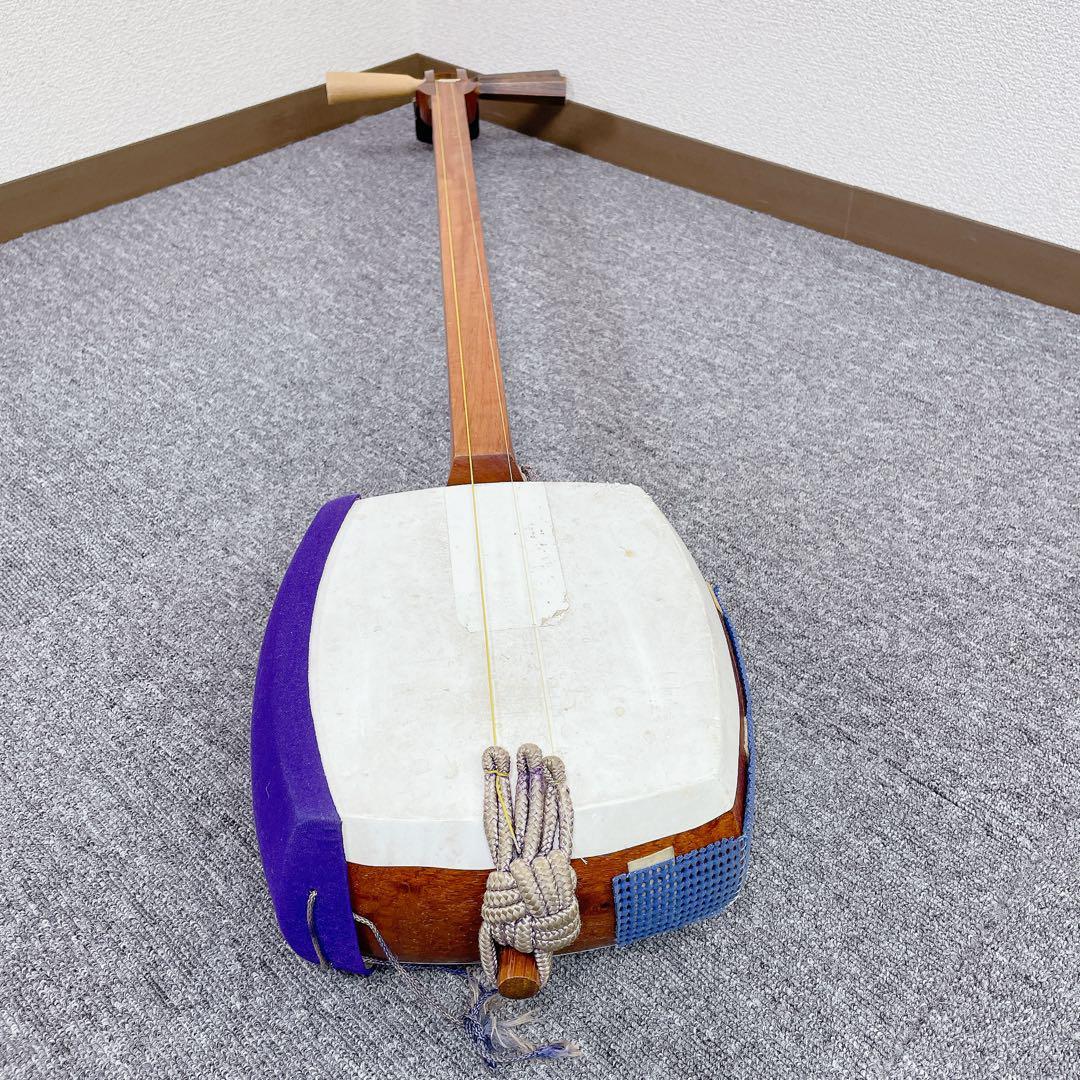 津軽三味線 花梨 延棹 丸打胴 人工皮 三味線 和楽器