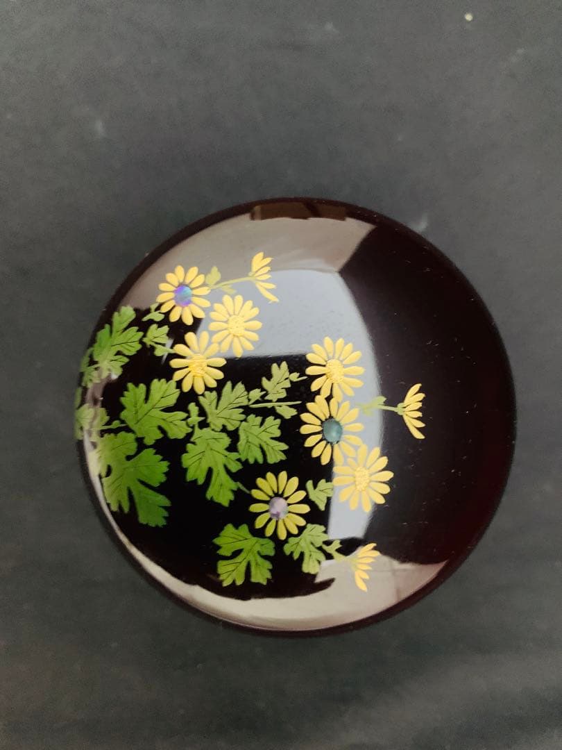 菊蒔絵　金輪寺　加賀蒔絵　鈴村清斎　輪島塗　棗　共箱付き