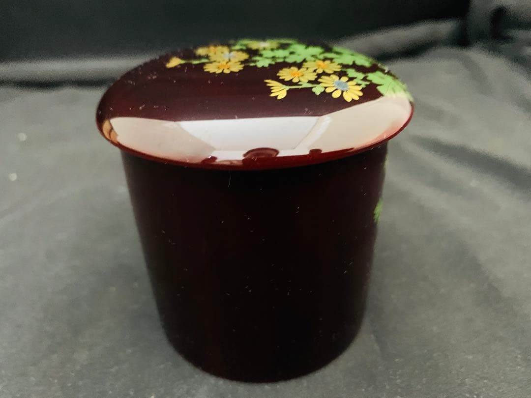 菊蒔絵　金輪寺　加賀蒔絵　鈴村清斎　輪島塗　棗　共箱付き