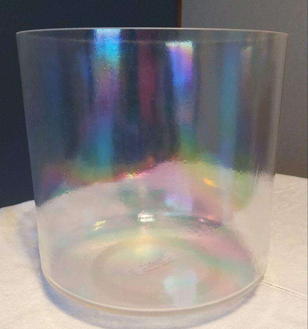 【mayu】クリスタルボウルプラチナ虹色8インチG+5 絶対音