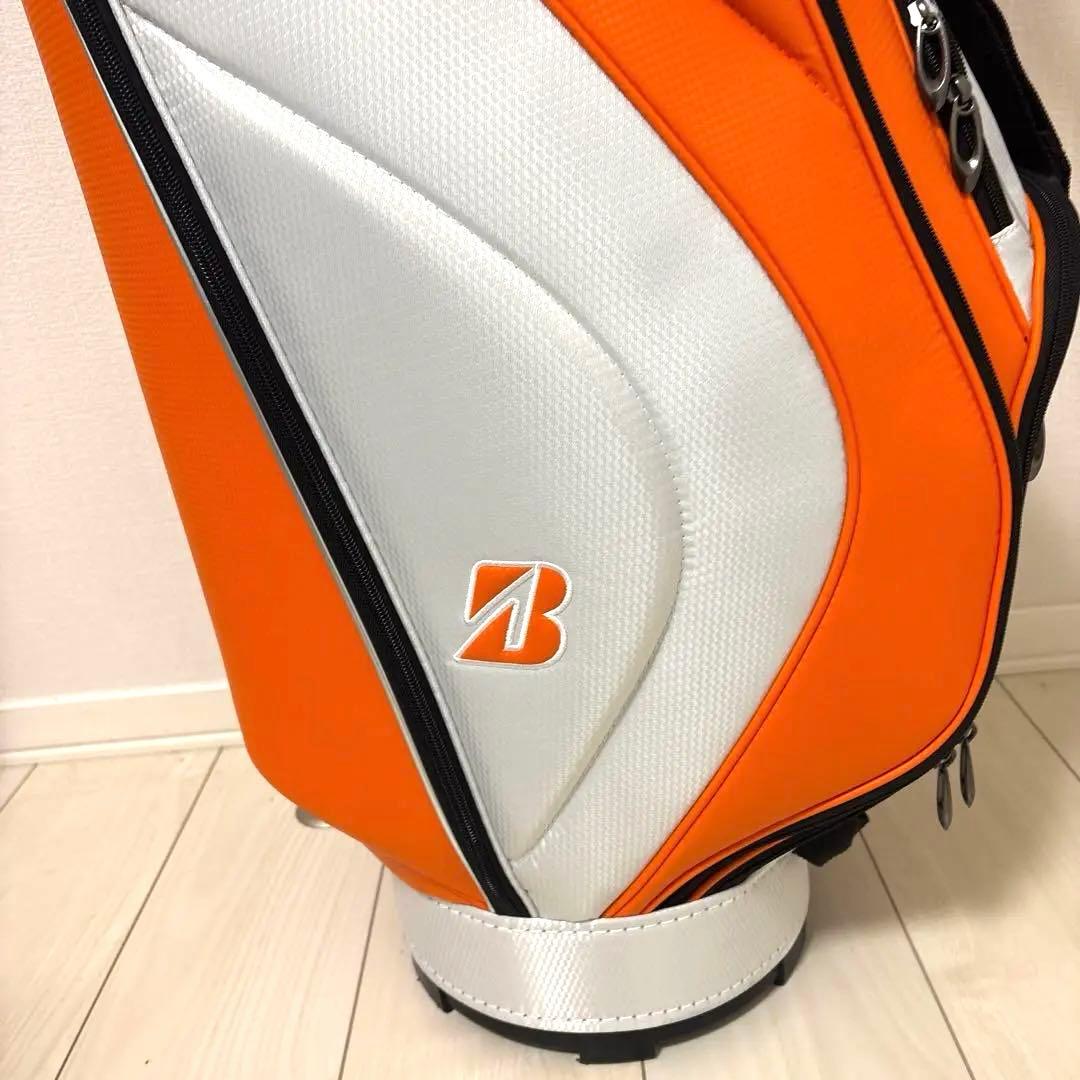 《極美品》BRIDGESTONE ゴルフバッグ オレンジ/ヘッドカバー付き　軽量