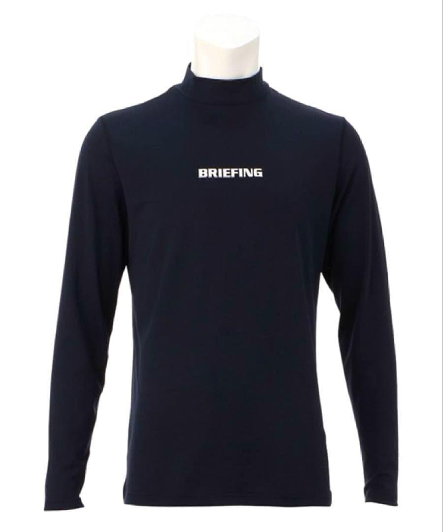 【新品】ブリーフィング／ハイネック／モックネック／長袖／ネイビー／XL