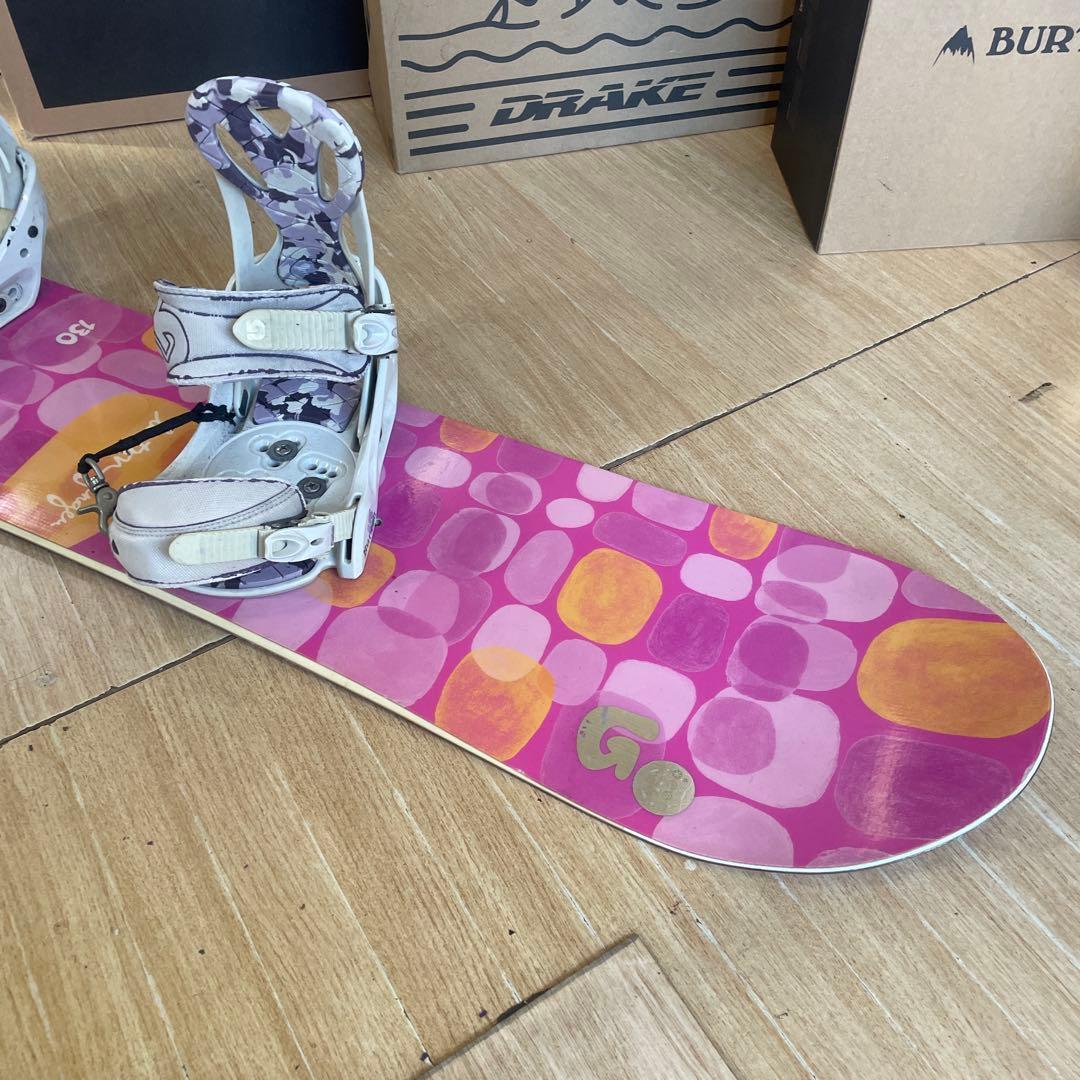 BURTON　キッズスノーボードセット　130cm　バートン　バイン付3点セット