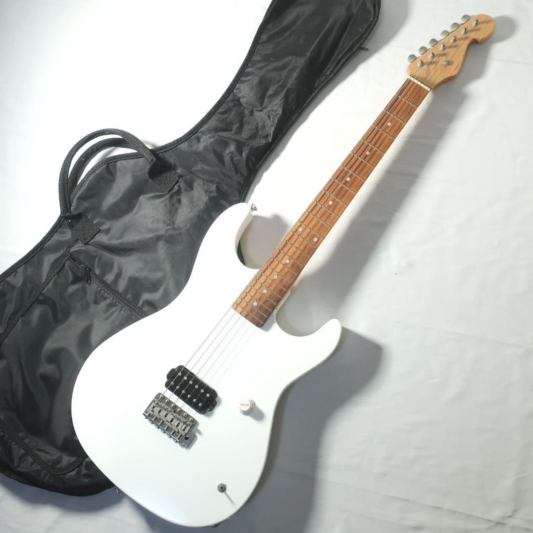 クルーソンデラックスペグ装備 キルスイッチ搭載 エレキギター ホワイト ケース付
