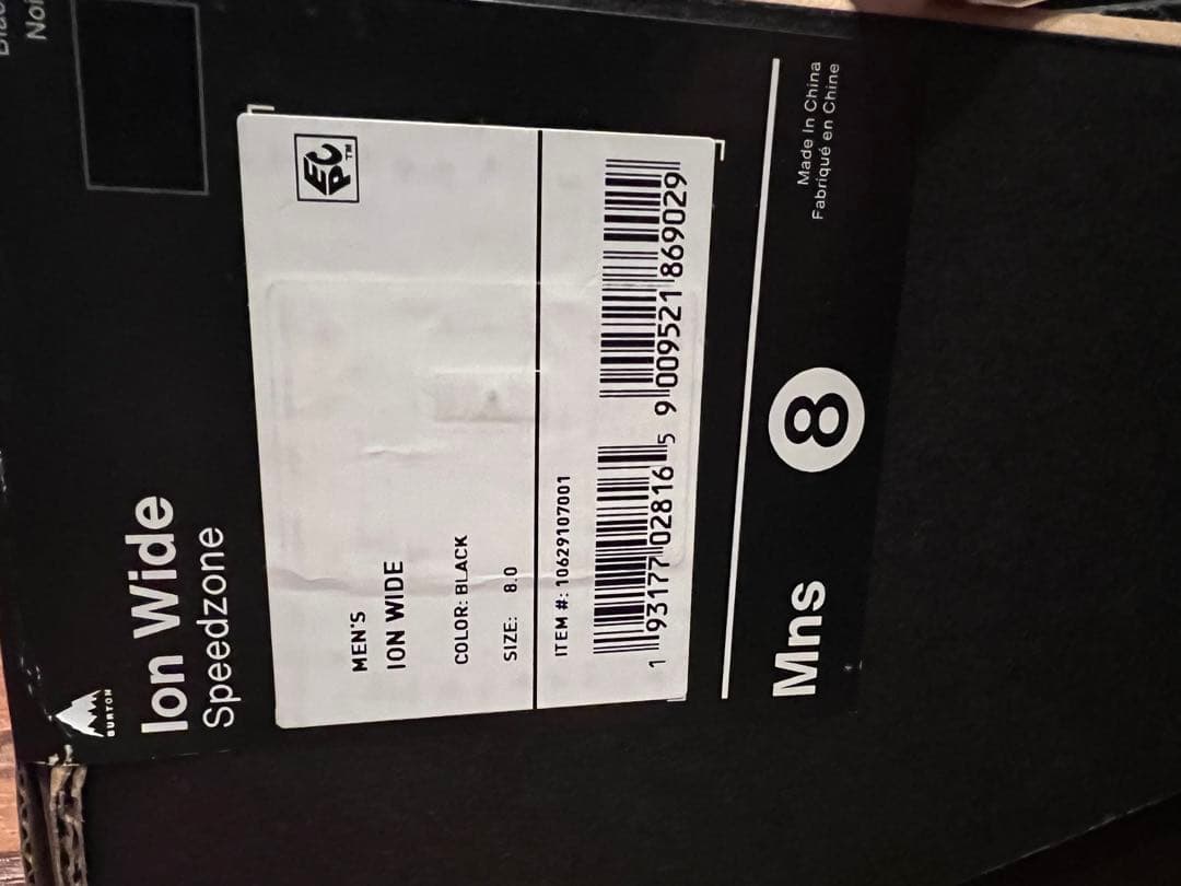 Burton ION wide Black 8 26cm アイオン　ワイド