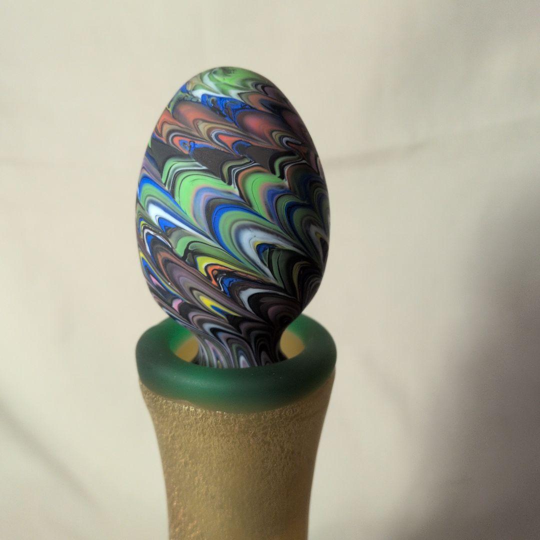 津軽びいどろ？美しいデキャンタ　作者不明