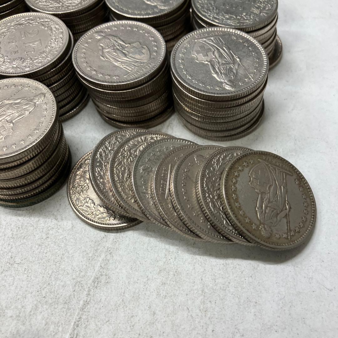 スイス　2フラン　376フラン　まとめ売り