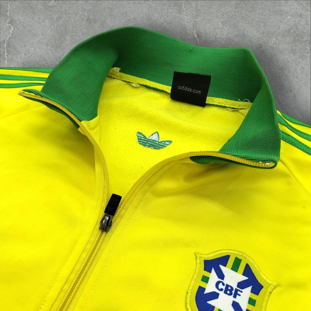 アディダス ブラジル代表 トラックジャケット XL イエロー トレフォイル刺繍