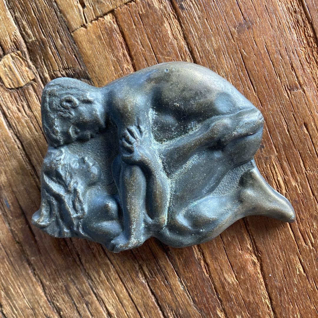 70's ヴィンテージ　ベルトバックル　SEX エロ　ヌード　ヒッピー　バイカー