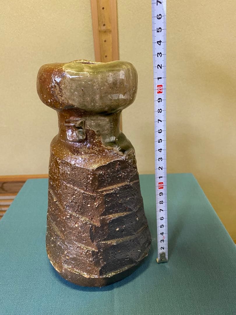 茶道具/花入 信楽窯花入 杉本忠造 共箱 茶道