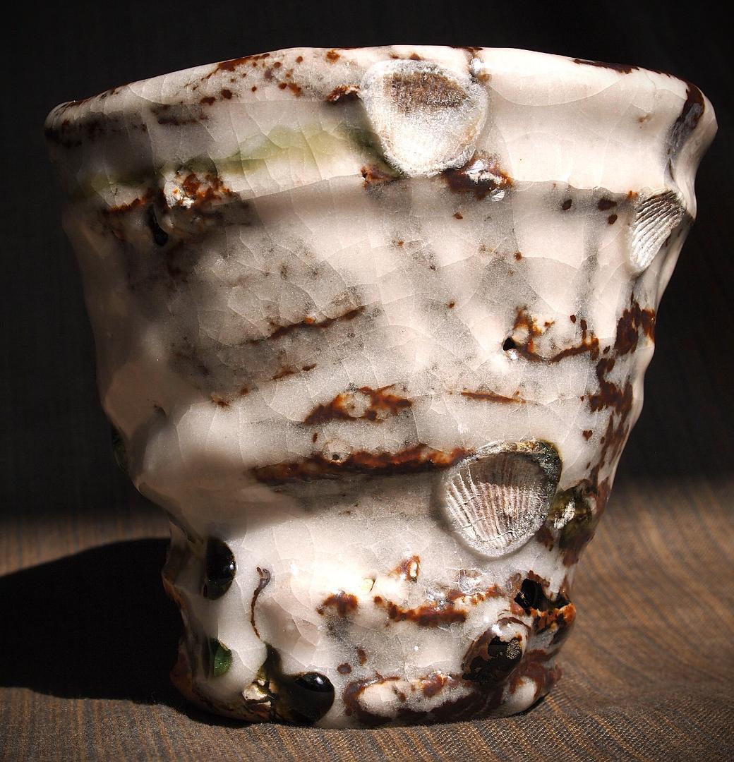 個展作品★村越琢磨【師：梅原武平】志野織部フリーカップA★ビードロ