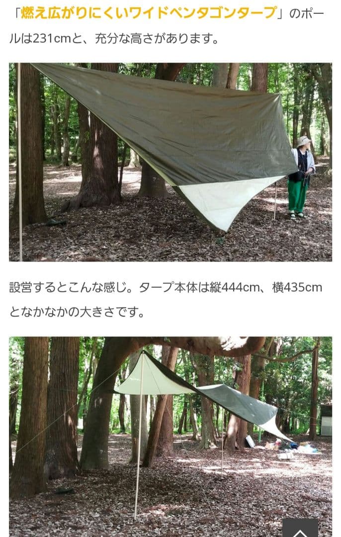 ワークマン　燃え広がりにくいワイドペンタゴンタープ 　新品未使用