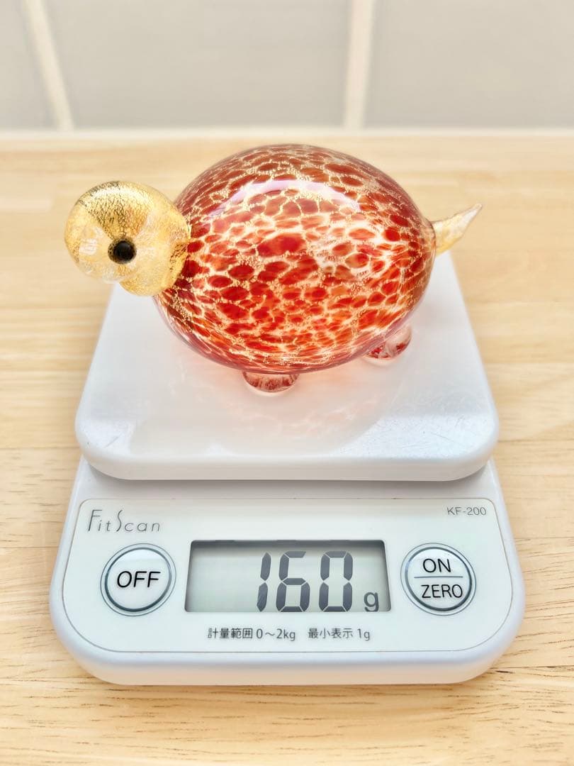 ベネチア ガラス murano ムラーノ ムラノ ヴェネチアグラス 亀 ゴールド