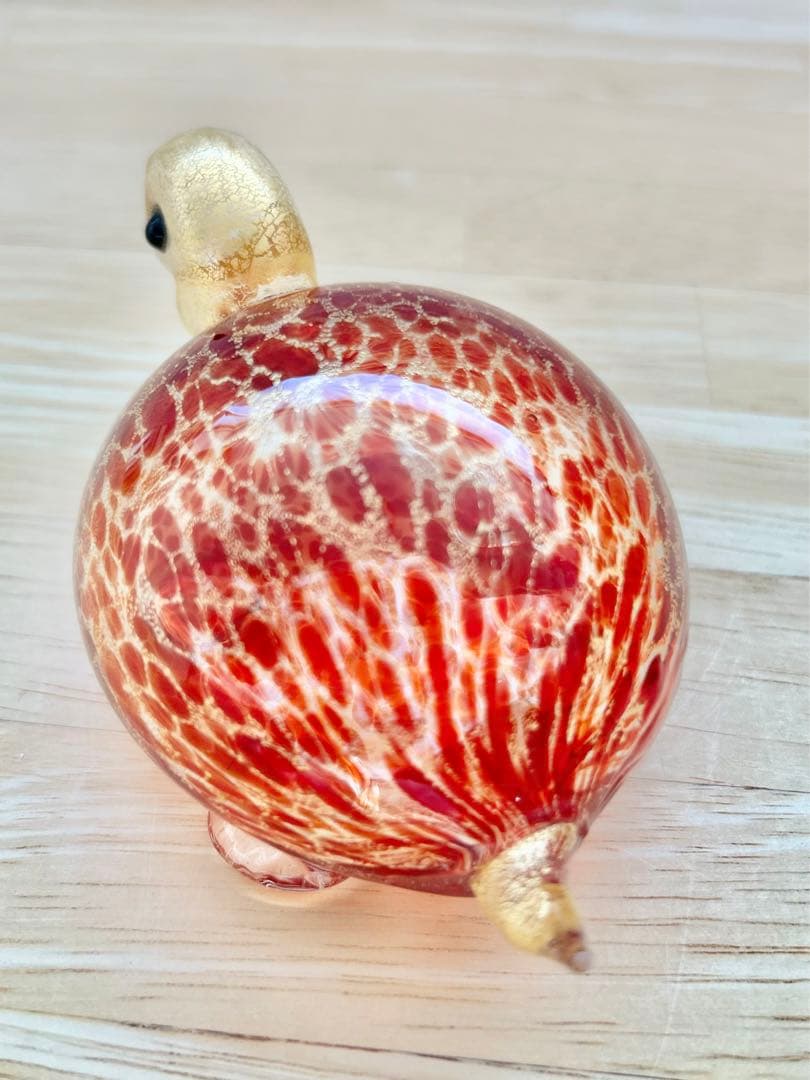 ベネチア ガラス murano ムラーノ ムラノ ヴェネチアグラス 亀 ゴールド