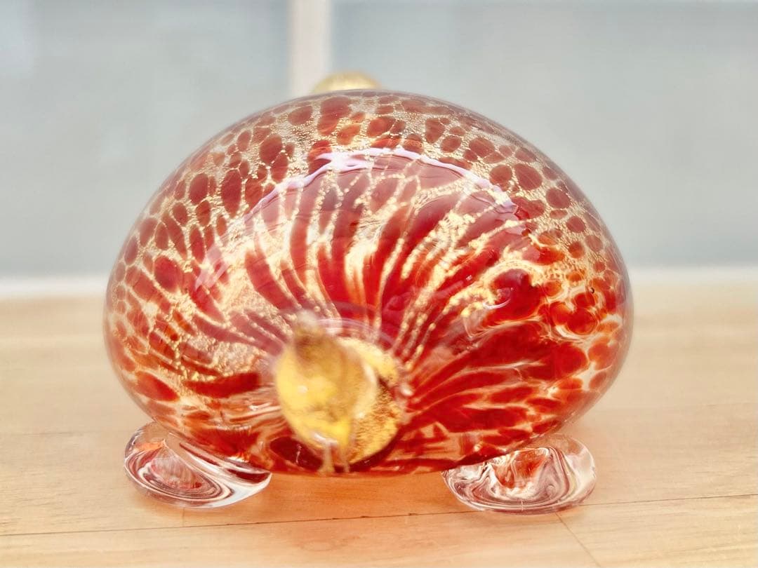 ベネチア ガラス murano ムラーノ ムラノ ヴェネチアグラス 亀 ゴールド