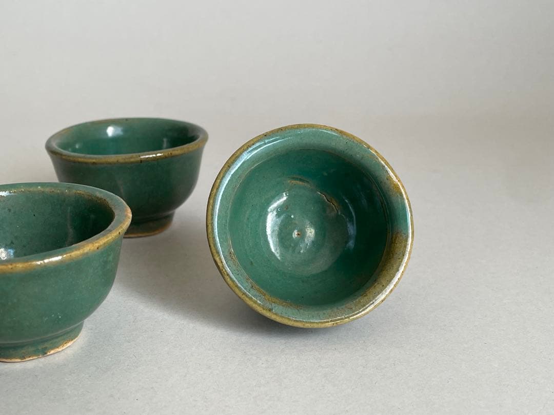 儀間常照 カラカラ おちょこ 豆皿 セット やちむん 焼物 沖縄 酒器 民藝