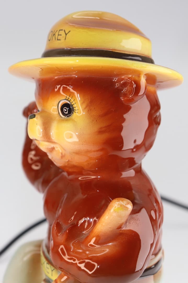 ビンテージ品　スモーキー・ザ・ベア 貯金箱 陶器製 約15cm