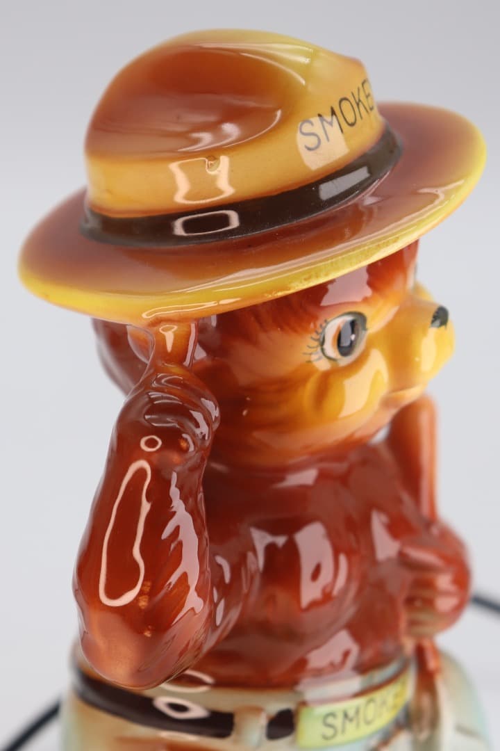 ビンテージ品　スモーキー・ザ・ベア 貯金箱 陶器製 約15cm