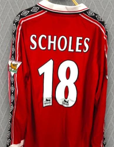 98/99 マンチェスター・ユナイテッド ホーム 長袖 18 ポール・スコールズ