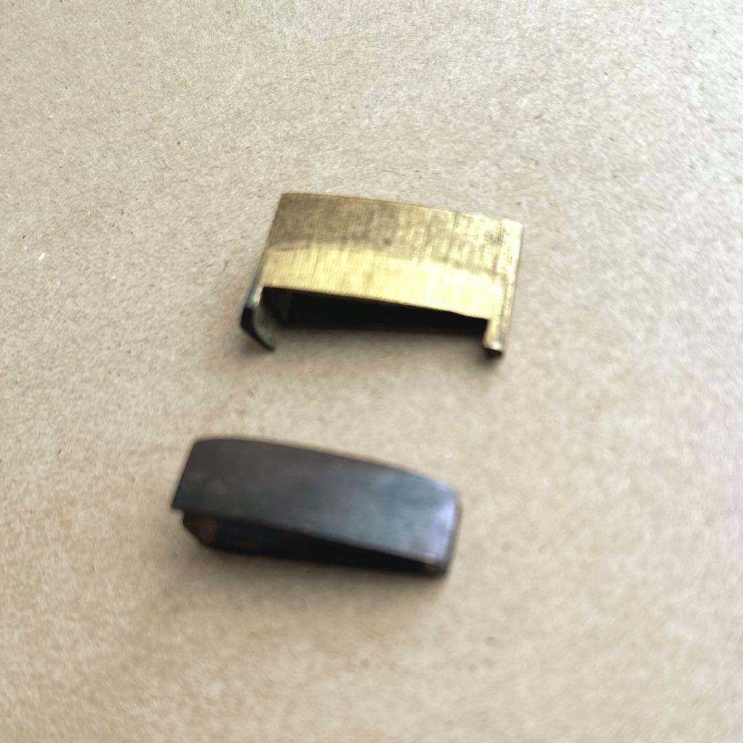 日本刀装具　金着せ　二重鎺　はばき