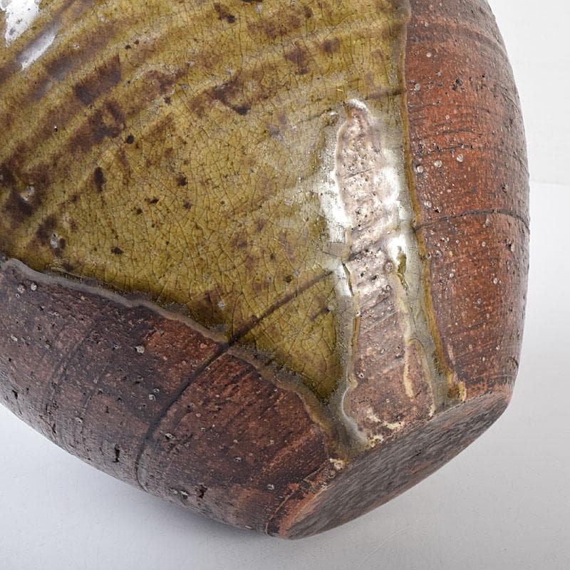 信楽焼　古信楽　四耳茶壺　葉茶壺　時代箱　C　R7759C