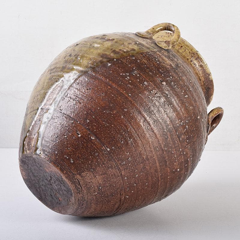 信楽焼　古信楽　四耳茶壺　葉茶壺　時代箱　C　R7759C