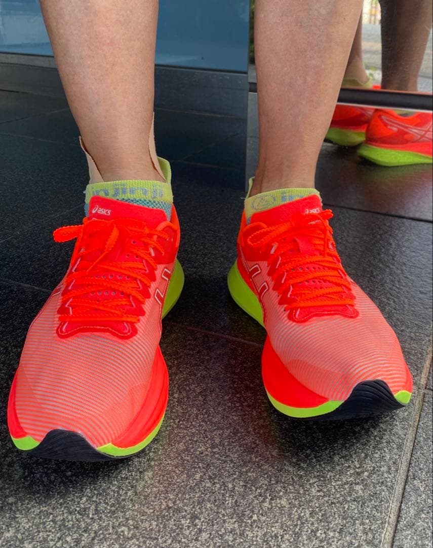 asicsS4メンズレディス ランニングシューズ 2E : スカーレット×レッド