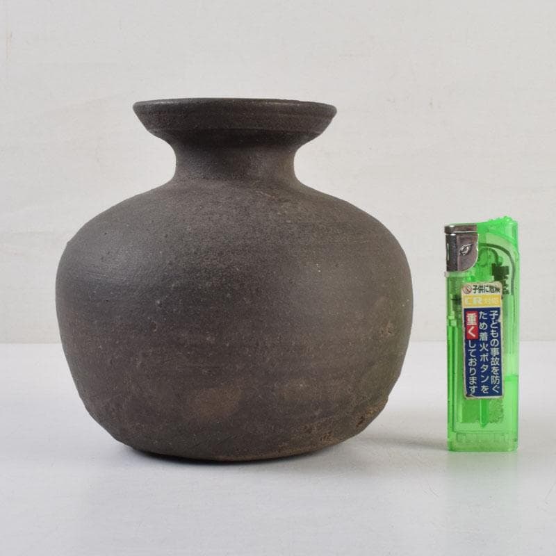 木苺ポンポン　朝鮮美術　須恵器　新羅土器　新羅無細土　壷　V　8930