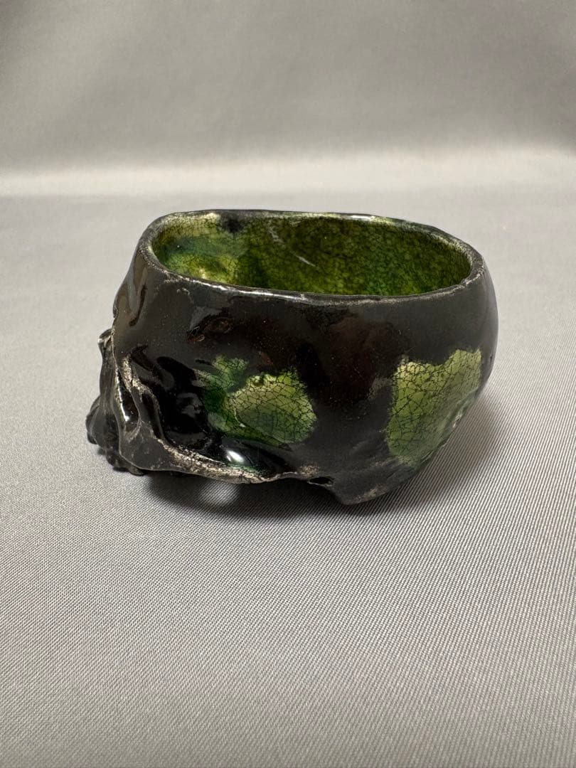 【値下】丸岡和吾　鬼ぐい呑　髑髏ぐい呑