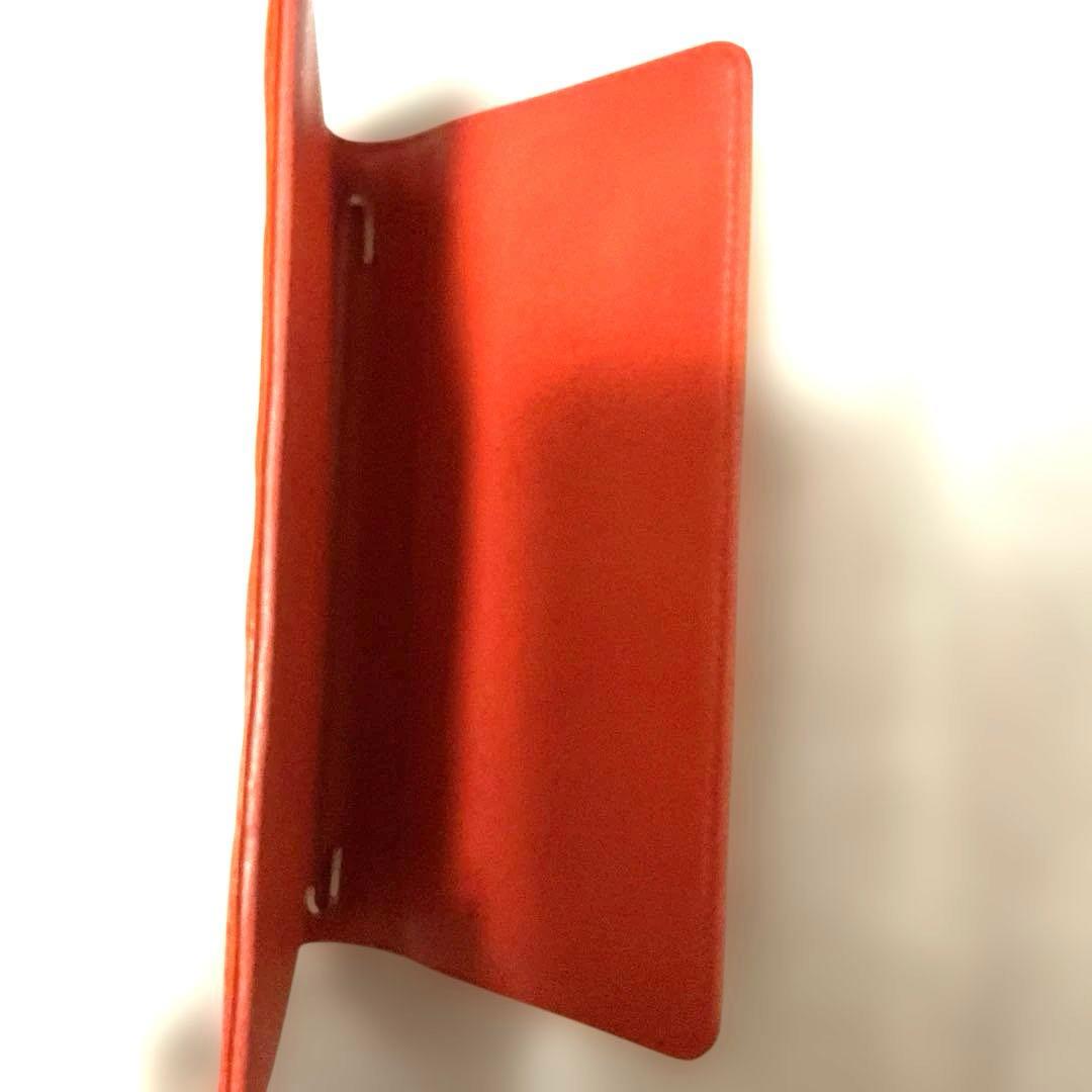 CHANEL エナメル手帳カバー　オレンジ