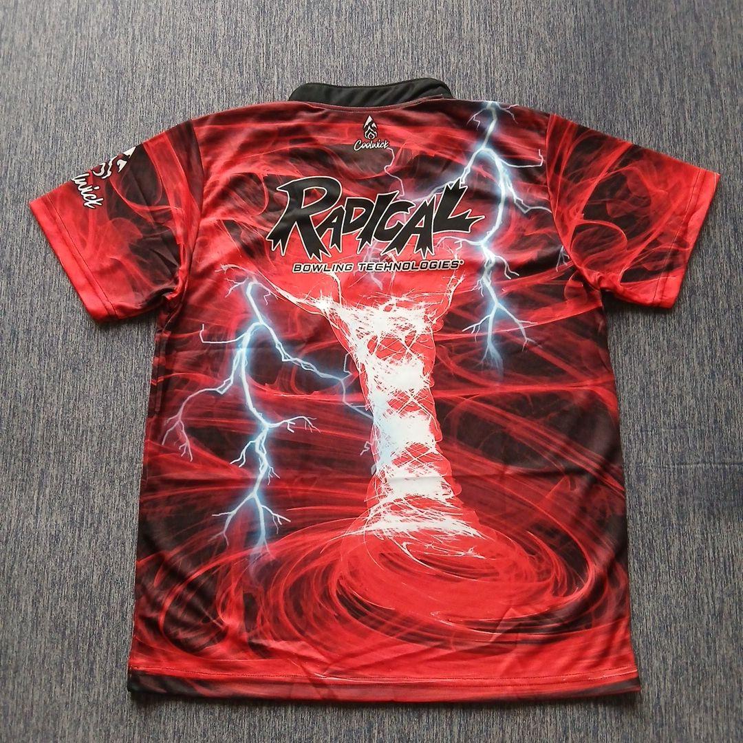 ✨新品✨ボウリングウェア　ラディカル　サイズM　 レッド　竜巻　かっこいい