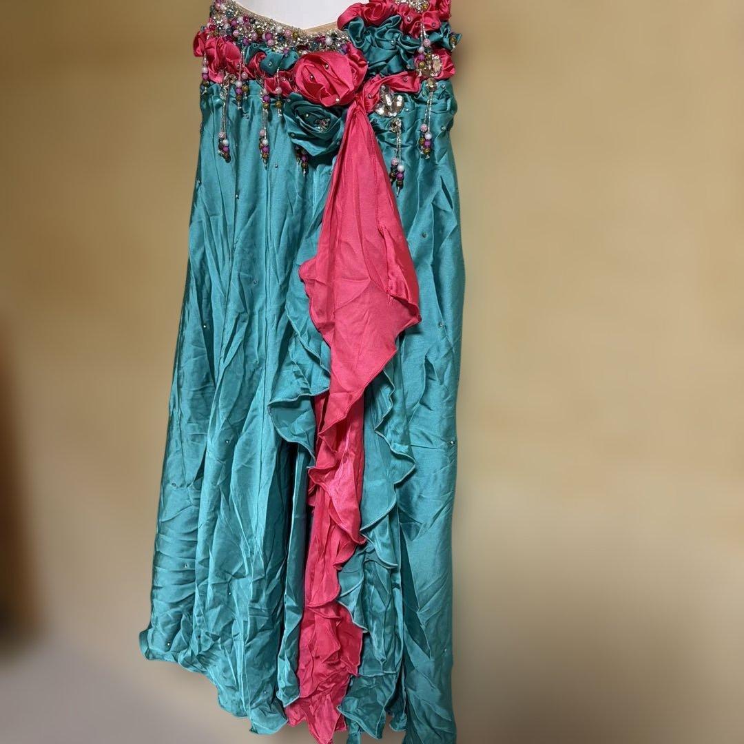 ベリーダンスセットアップ ターコイズ・ピンクmade in Egypt￼