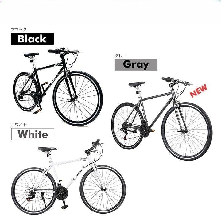 #1844[新品白色]SHIMANO製クロスバイクXC-009 21段13.5k