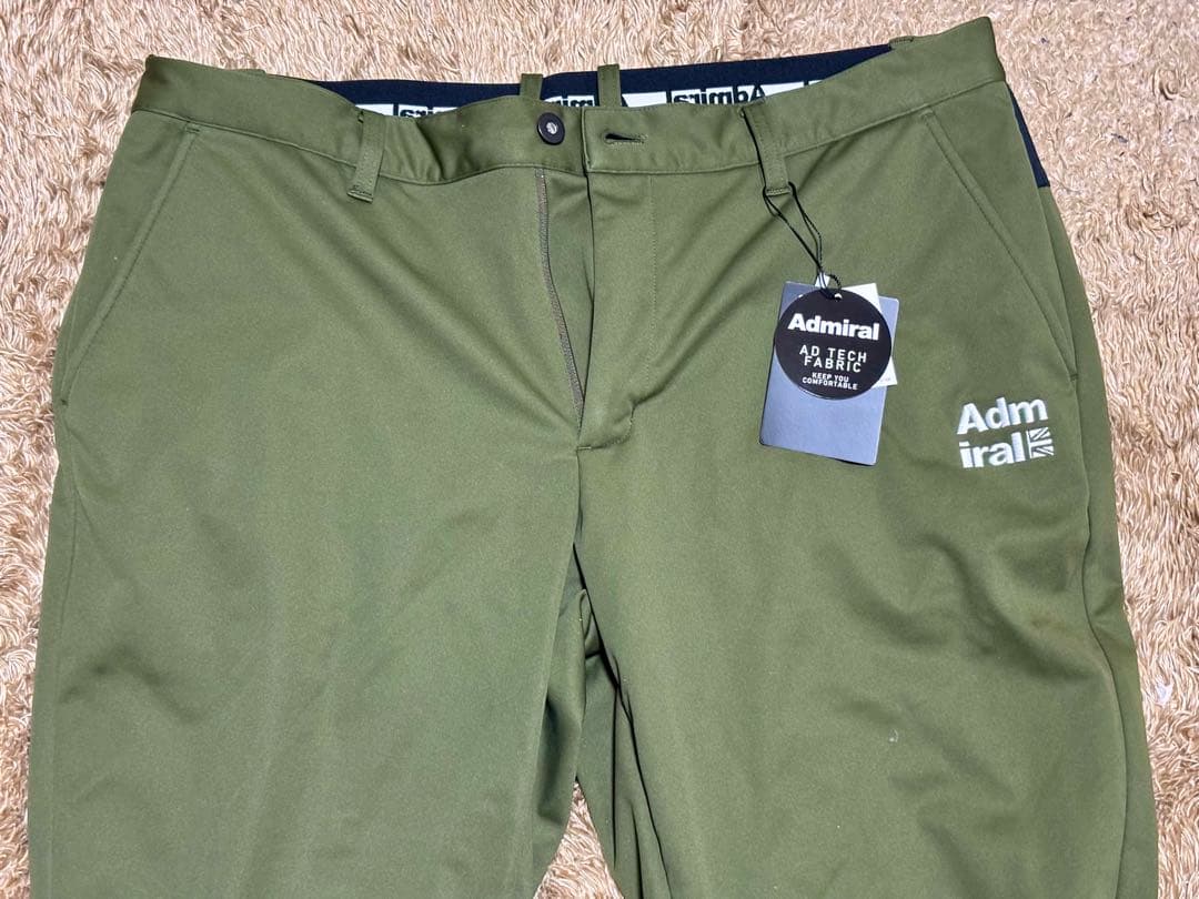 Admiral Golf パンツ オリーブ 新品 防風 撥水 裏起毛