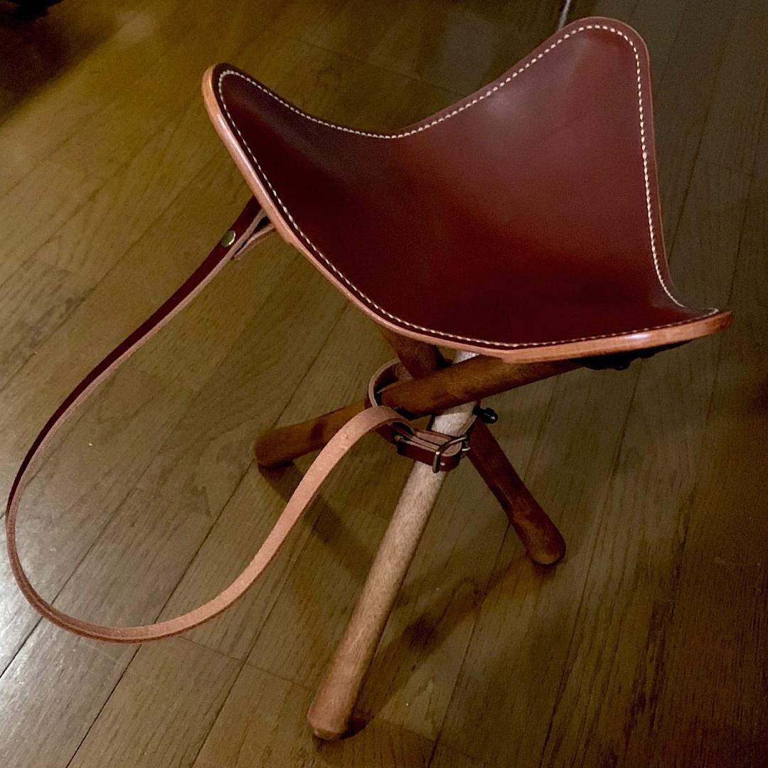 【焚き火チェア】エイジングヌメ basta_redskapet バーガンディー