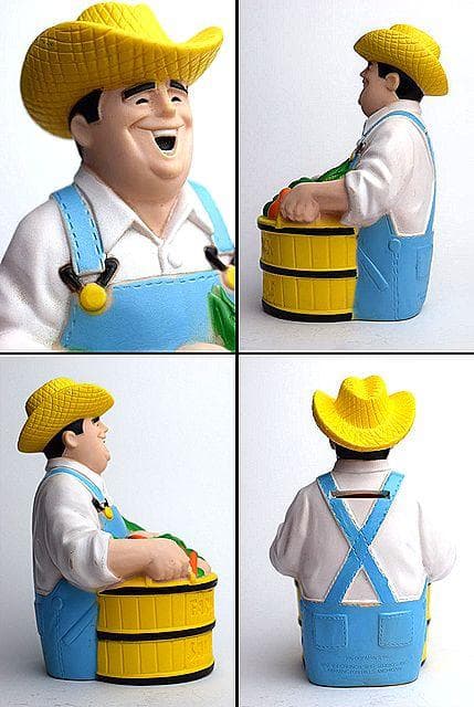 1980’s ファーマージャック ビンテージ 貯金箱 アドバタイジング ソフビ