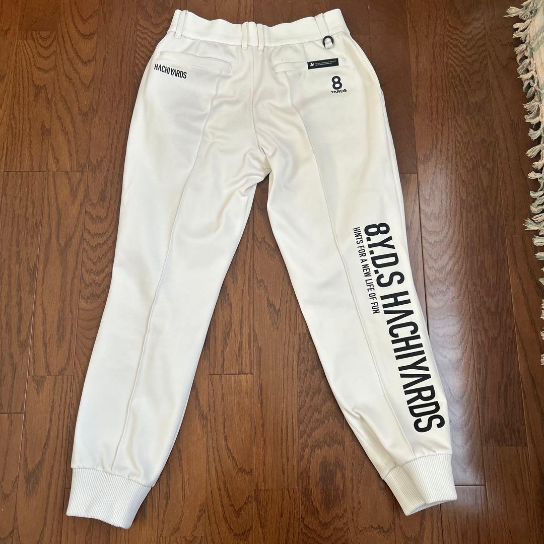 8YARDS メンズ ゴルフパンツ ホワイト　ジョガーパンツ