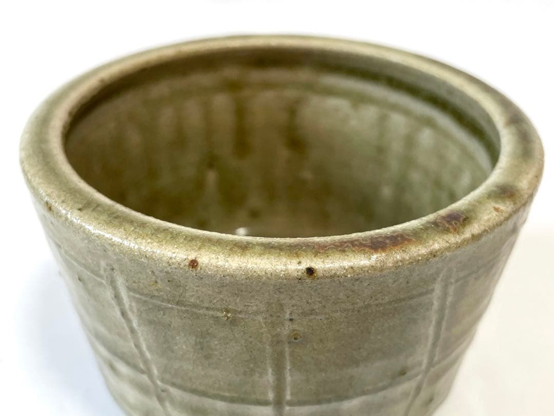 陶芸家　人間国宝　濱田庄司　浜田庄司　？　灰釉　三つ足　香炉　香爐　益子焼　民芸