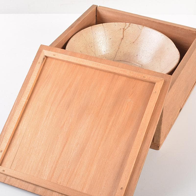 朝鮮美術　李朝白磁　井戸茶碗　時代箱付　V　R7534