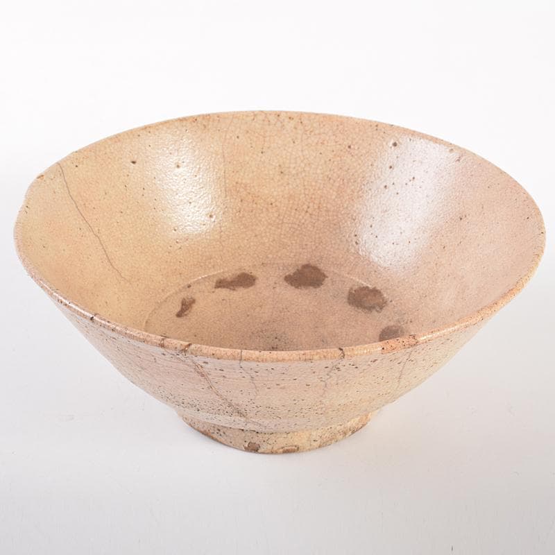 朝鮮美術　李朝白磁　井戸茶碗　時代箱付　V　R7534