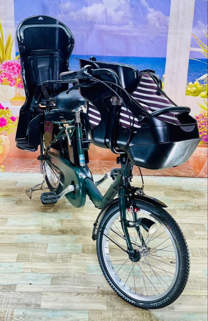 パナソニックギュット⭐️12AH！子供乗せ電動アシスト自転車Y3008