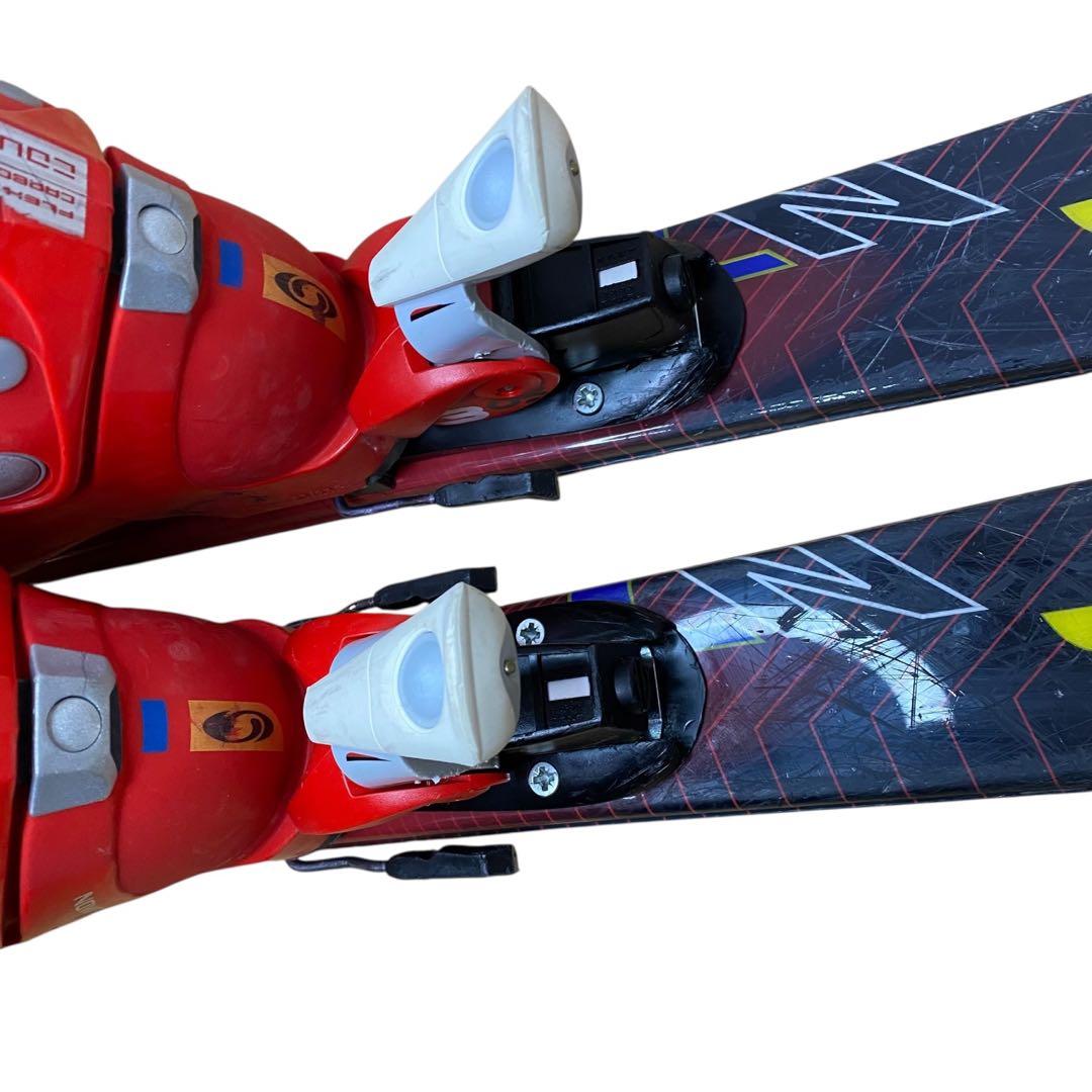 ≪サロモン≫スキー４点セット 板120cm ブーツ 23～23.5cm Jr規格