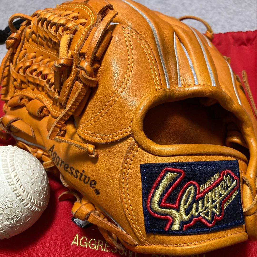 久保田スラッガー 一般 大人用 軟式 左 野球 グローブ グラブ ◎日本製 良品