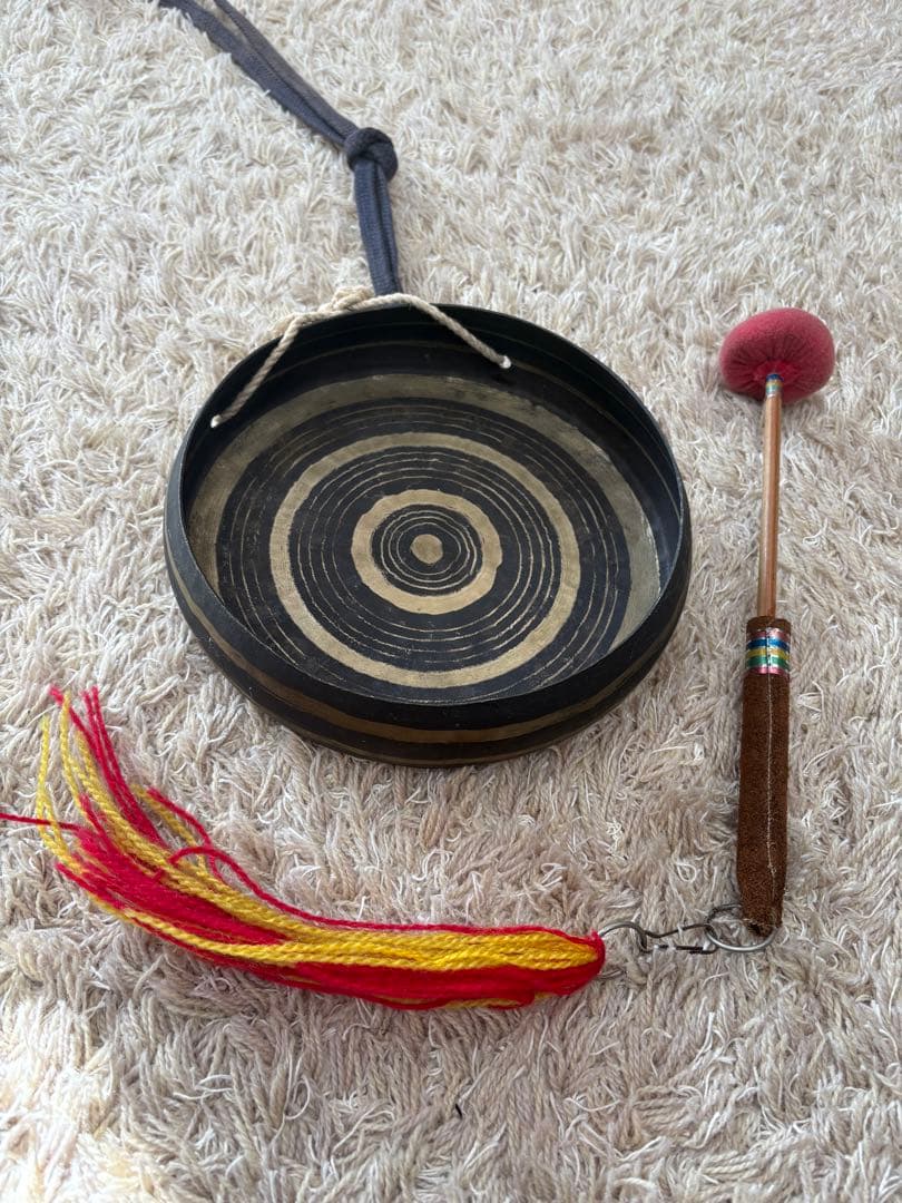 金属製打楽器　ゴング　ドラ　銅鑼　アンティーク