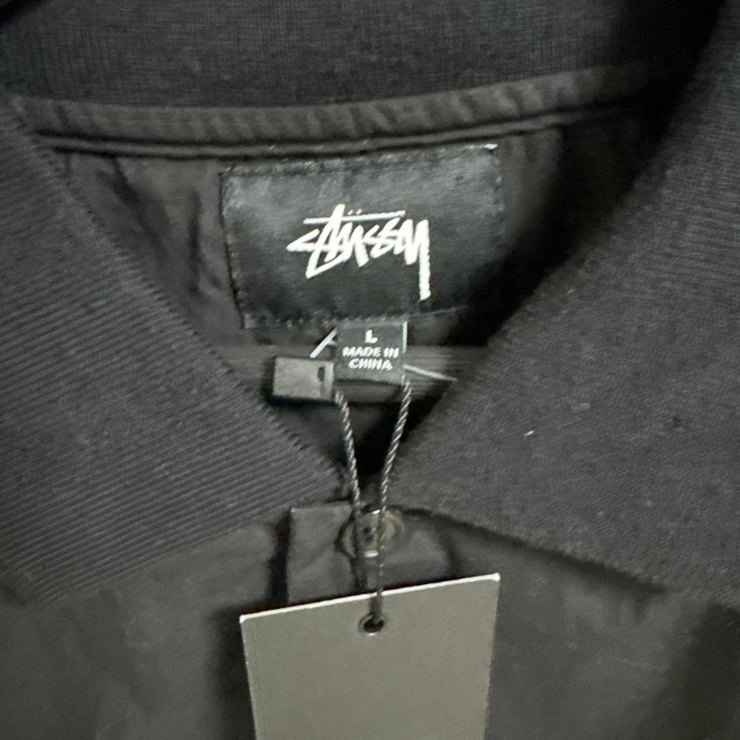 Stussy 黒 Lサイズ 刺繍シャツ　新品