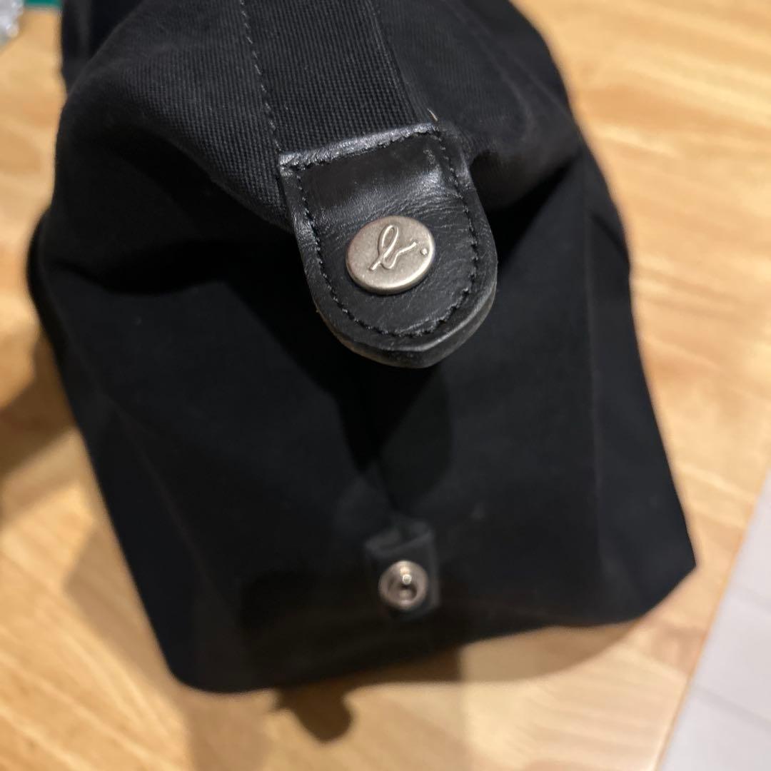 アニエスベーブラックキャンバスボストンバッグ