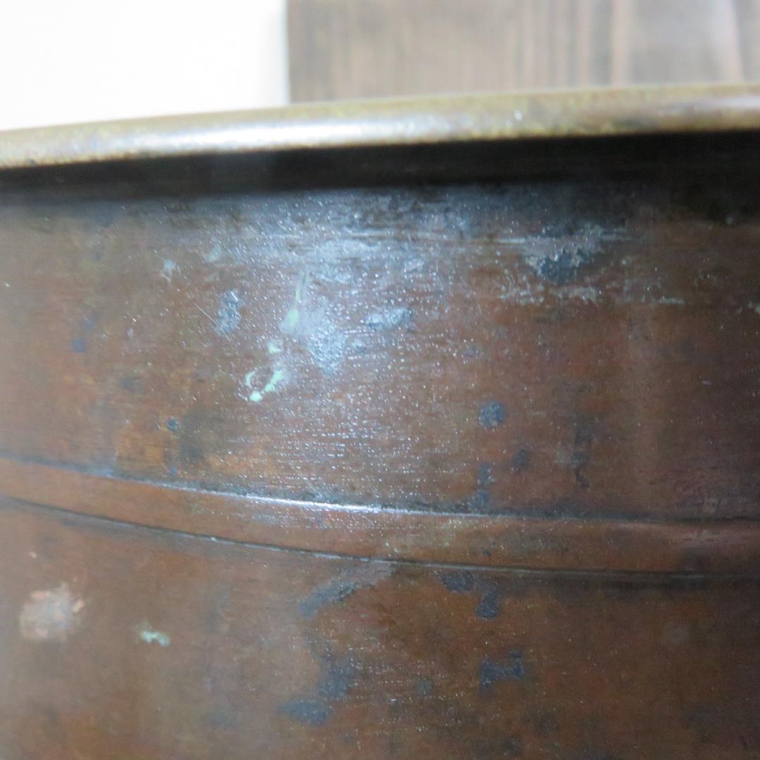 半銅火鉢 手あぶり 炉 共箱 炭 灰入り 共箱 明治 名家 蔵出し初荷
