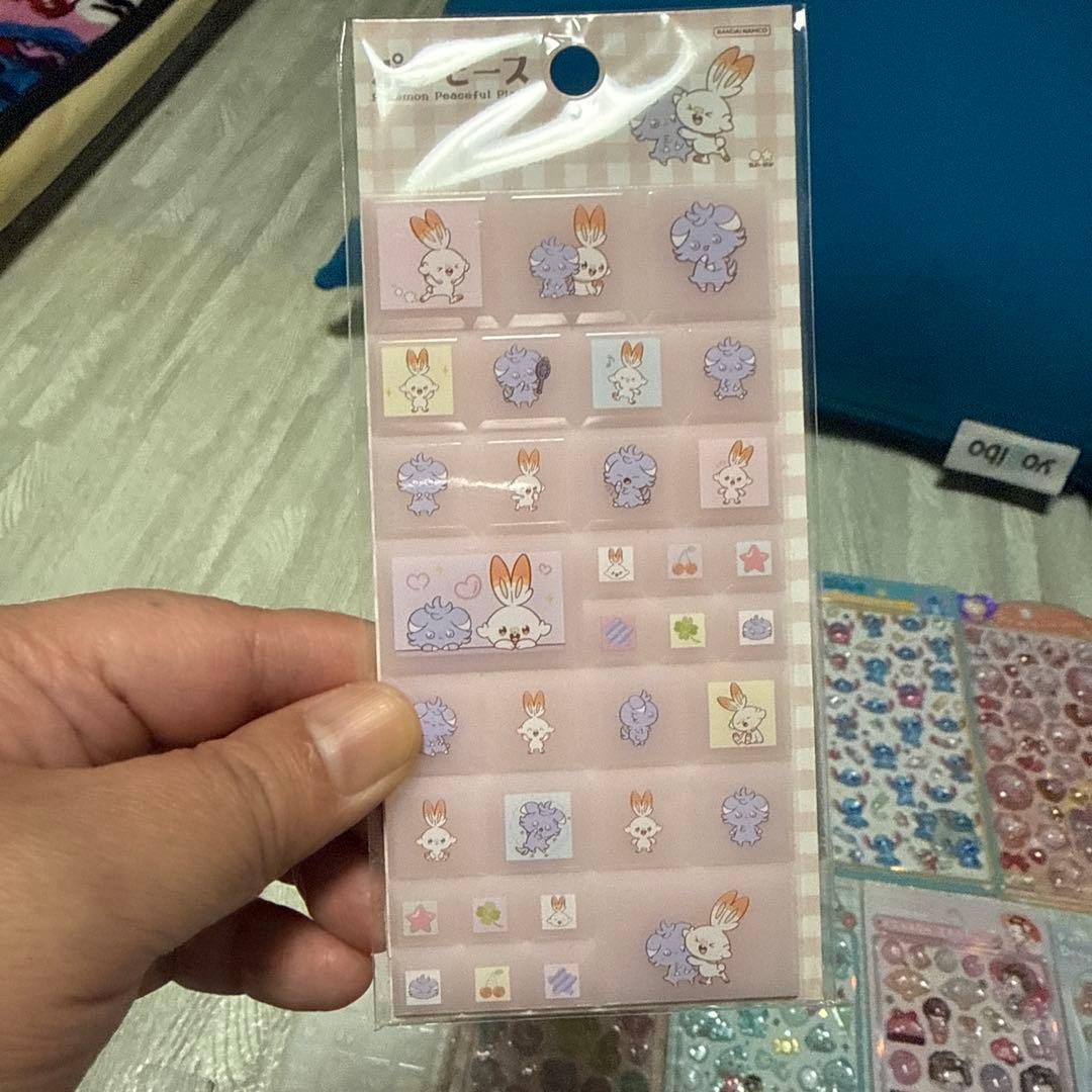 サンリオボンボンドロップシール、サンリオおはじきシール、ポケモンタイルシール