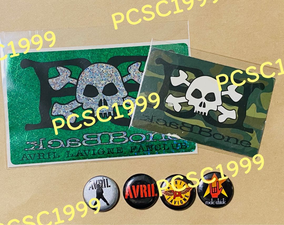 2002年 アヴリル・ラヴィーン 北米ファンクラブ会員限定ステッカー　バッジ　+