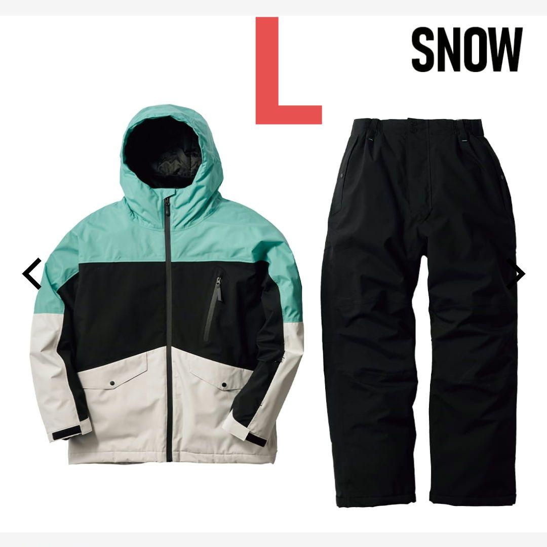 ワークマン イージス防水防寒スーツ スノーミント L スノーボードウェア スキー